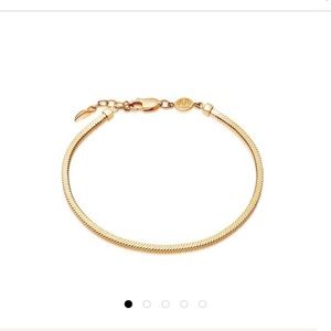 Lucy Williams Gold Square Snake Chain Bracelet